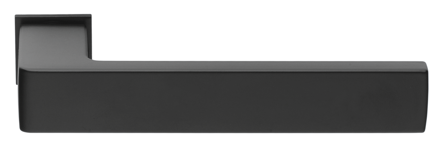 Ручка дверная HORIZONT-SM NERO-ST с невидимой квадратной розеткой, цвет - черный soft-touch фото 1 Ручка дверная HORIZONT-SM NERO-ST с невидимой квадратной розеткой, цвет - черный soft-touch фото купить Махачкала