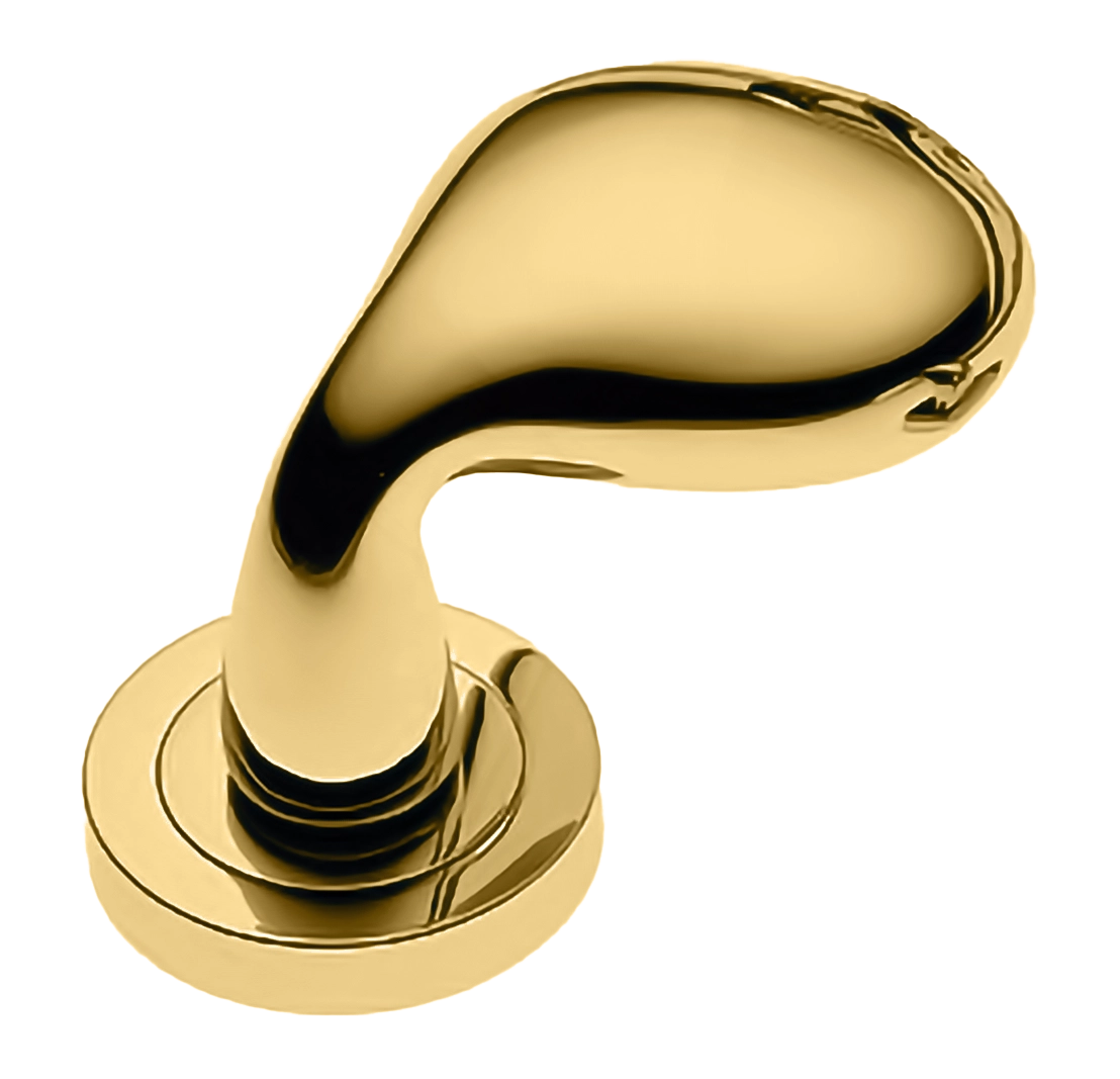 Ручка дверная SIENA-2 R2 OTL раздельная на круглой розетке, цвет - золото фото купить Махачкала