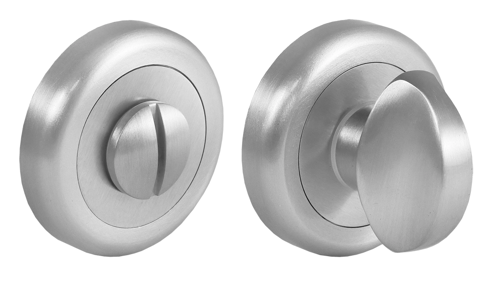 Завертка сантехническая LUX-WC-R4 CSA на круглой розетке цвет матовый хром, ЦАМ фото купить в Махачкале