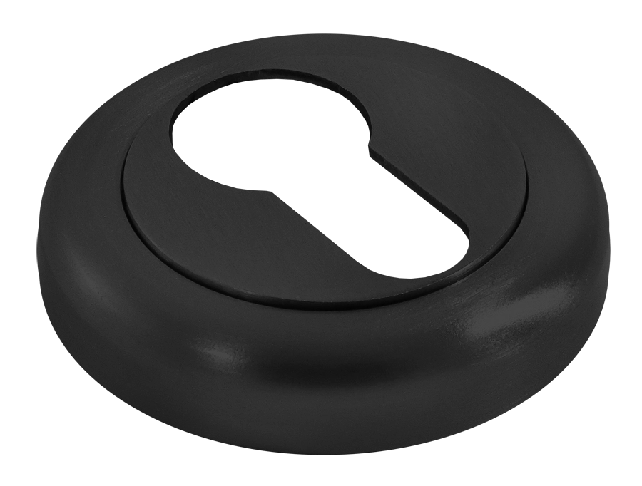 Накладка на ключевой цилиндр LUX-KH-R4 NERO на круглой розетке, цвет черный фото фурнитура Махачкала