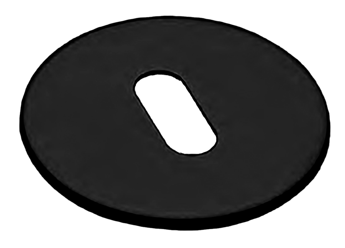 Накладка на ключевой цилиндр LUX-FK-R1 NERO на круглой розетке под ключ буратино для ручек VOSTOK и SOYUZ-APOLLO, цвет - черный фото купить Махачкала