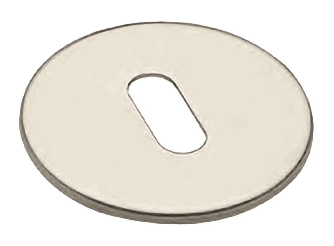 Накладка на ключевой цилиндр LUX-FK-R5 NIS на круглой розетке под ключ буратино, цвет - матовый никель фото купить Махачкала