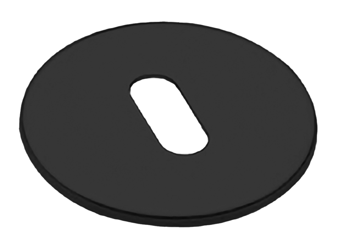 Накладка на ключевой цилиндр LUX-FK-R5 NERO на круглой розетке под ключ буратино, цвет - черный фото купить Махачкала