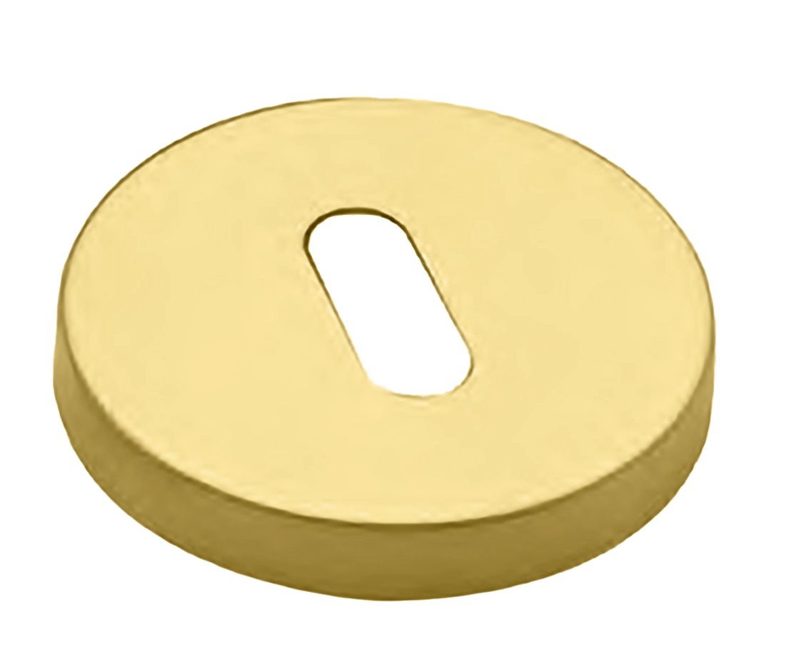 Накладка на ключевой цилиндр LUX-FK-R6 OTL на круглой розетке под ключ буратино, цвет - золото фото купить Махачкала