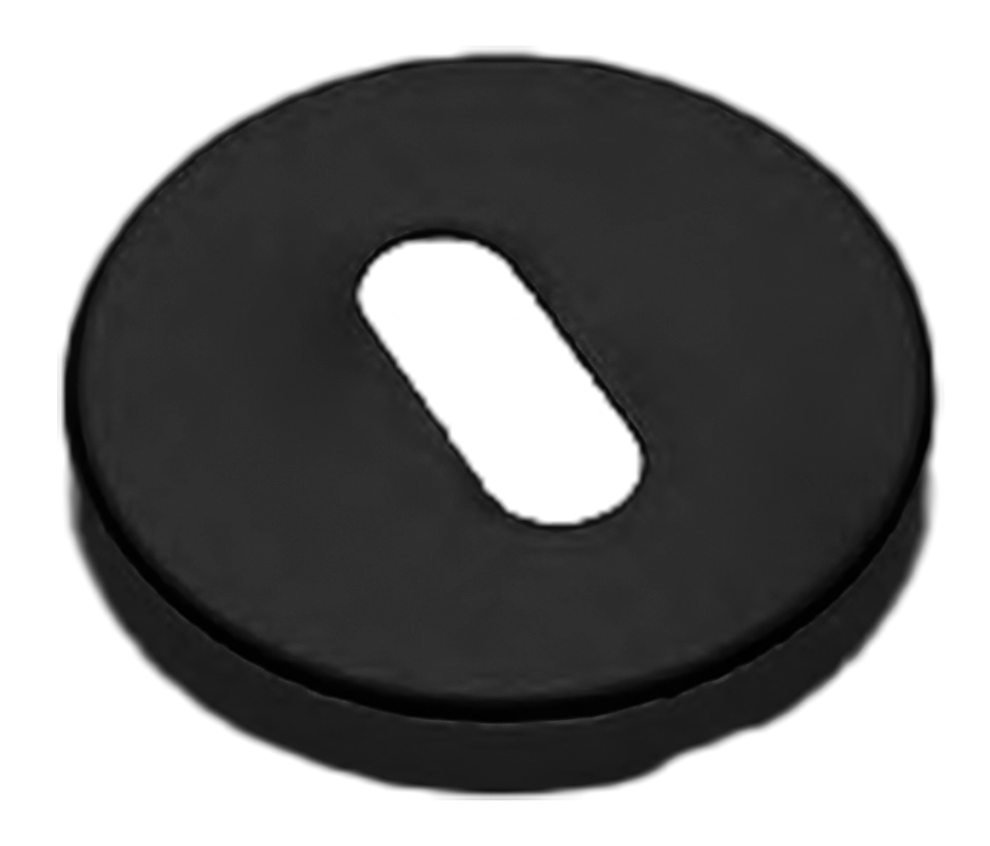 Накладка на ключевой цилиндр LUX-FK-R3 NERO на круглой розетке под ключ буратино, цвет - черный фото купить Махачкала