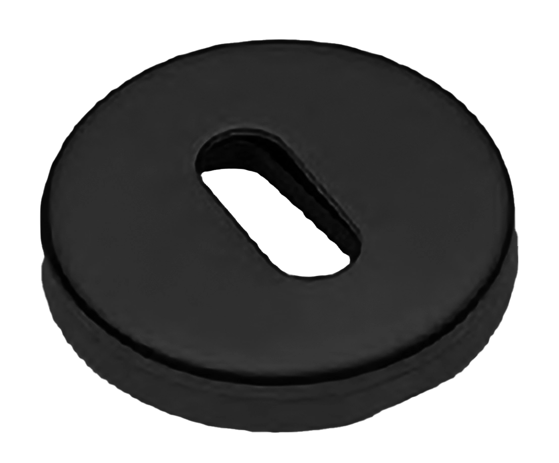 Накладка на ключевой цилиндр LUX-FK-R3-E NERO на круглой розетке под ключ буратино, цвет - черный фото купить Махачкала