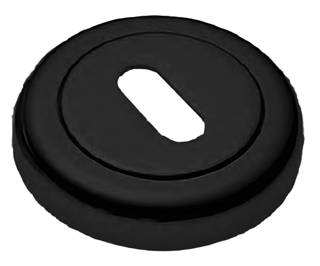 Накладка на ключевой цилиндр LUX-FK-R4 NERO на круглой розетке под ключ буратино, цвет - черный фото купить Махачкала