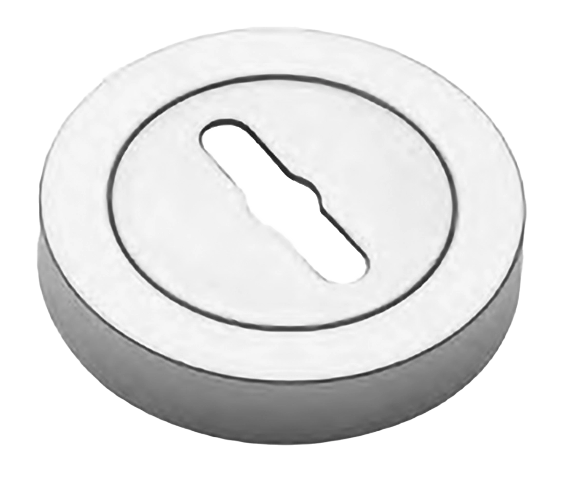 Накладка на ключевой цилиндр LUX-SK-R2 CRO на круглой розетке под сувальдный ключ, цвет - хром фото купить Махачкала