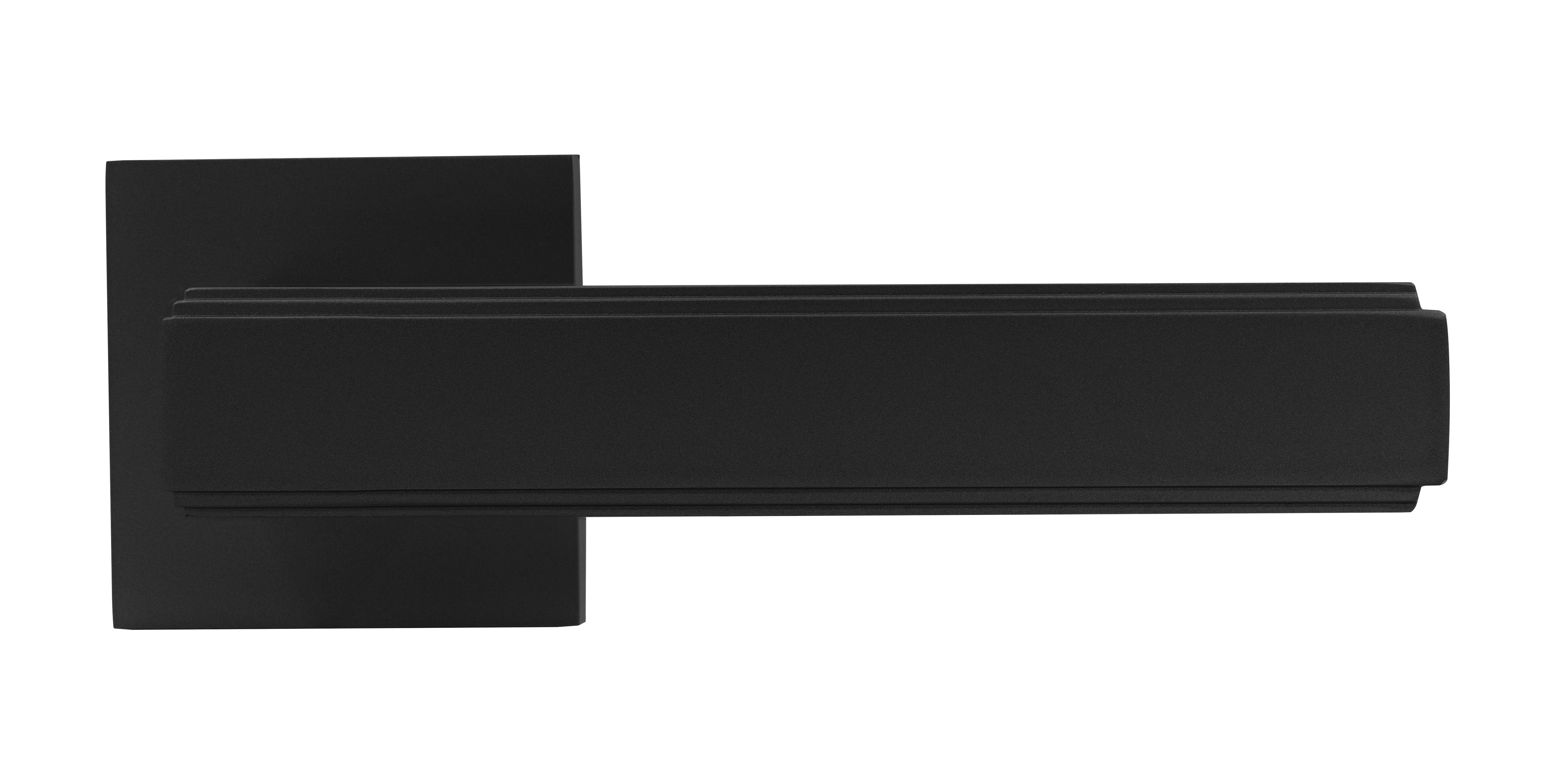 Ручка дверная MH-64-S6 BL STEPS на квадратной розетке 6 мм, цвет черный фото купить в Махачкале