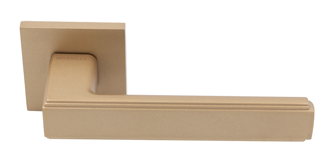 Ручка дверная MH-64-S6 FTG STEPS на квадратной розетке 6 мм, цвет матовое итальянское золото фото купить Махачкала