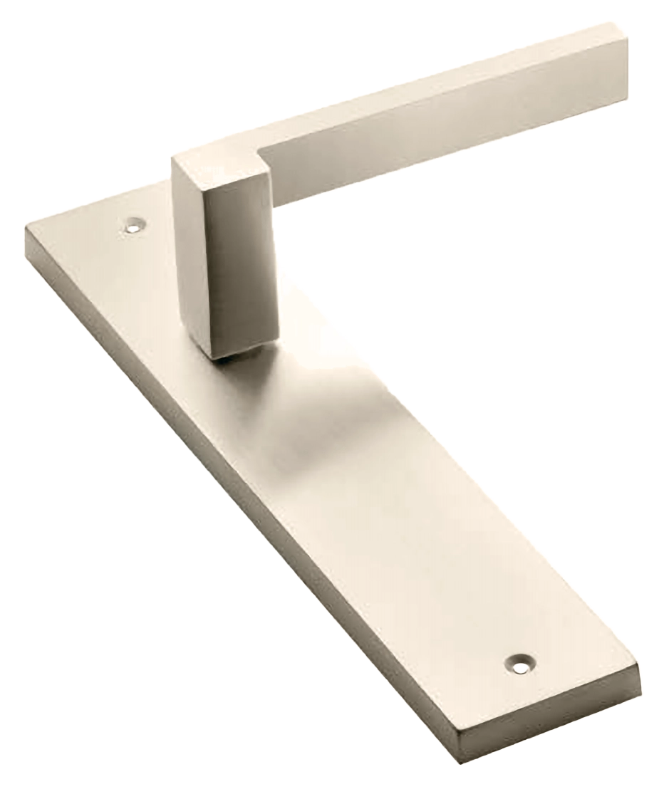 Ручка дверная на планке STONE PL NIS, цвет матовый никель, латунь фото купить в Махачкале