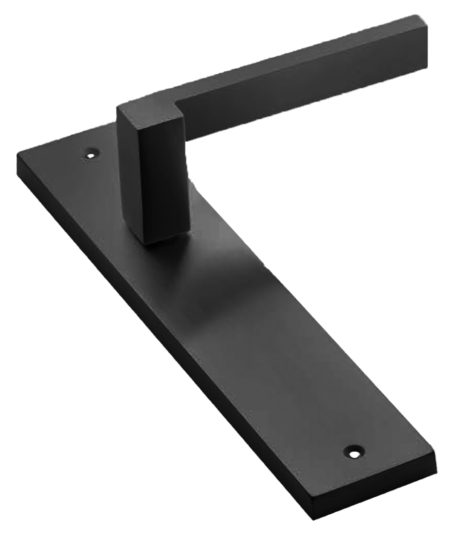 Ручка дверная на планке STONE PL NERO, цвет черный, латунь фото купить в Махачкале