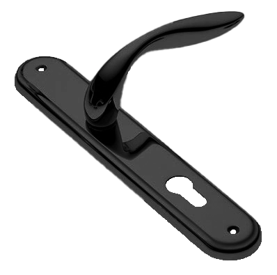 Ручка дверная на планке LEON PL NERO, цвет черный, латунь фото купить в Махачкале