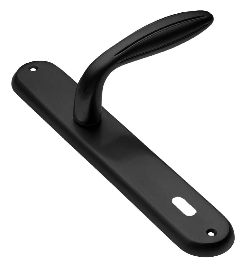 Ручка дверная на планке BUD PL NERO, цвет черный, латунь фото купить в Махачкале