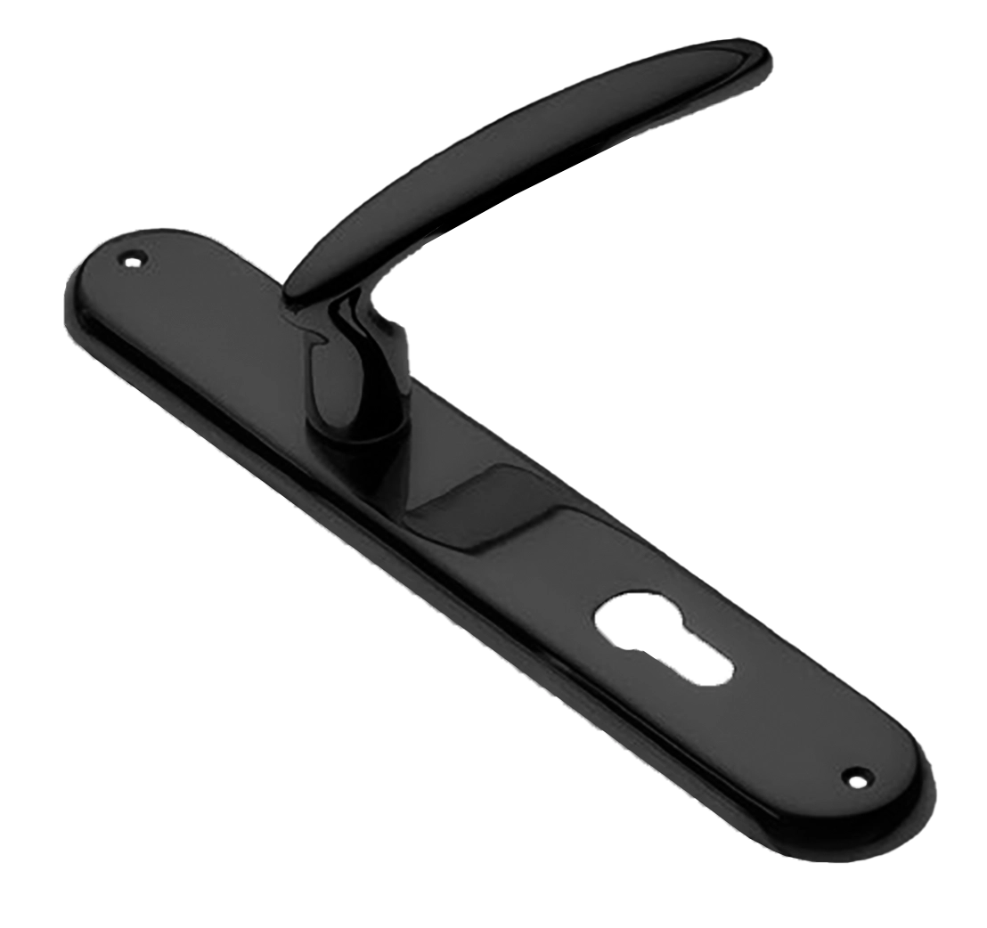 Ручка дверная на планке FLAMINGO PL NERO, цвет черный, латунь фото купить в Махачкале