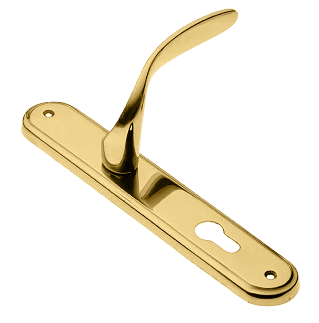 Ручка дверная на планке COBRA PL OTL, цвет золото, латунь фото купить в Махачкале