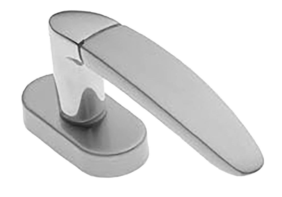 Ручка оконная SAIL W1 CSA/CRO на прямоугольной розетке, цвет матовый хром/хром, латунь фото купить в Махачкале