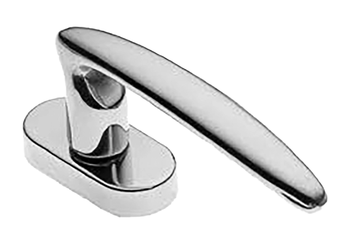 Ручка оконная FLAMINGO W1 CRO на прямоугольной розетке, цвет хром, латунь фото купить в Махачкале