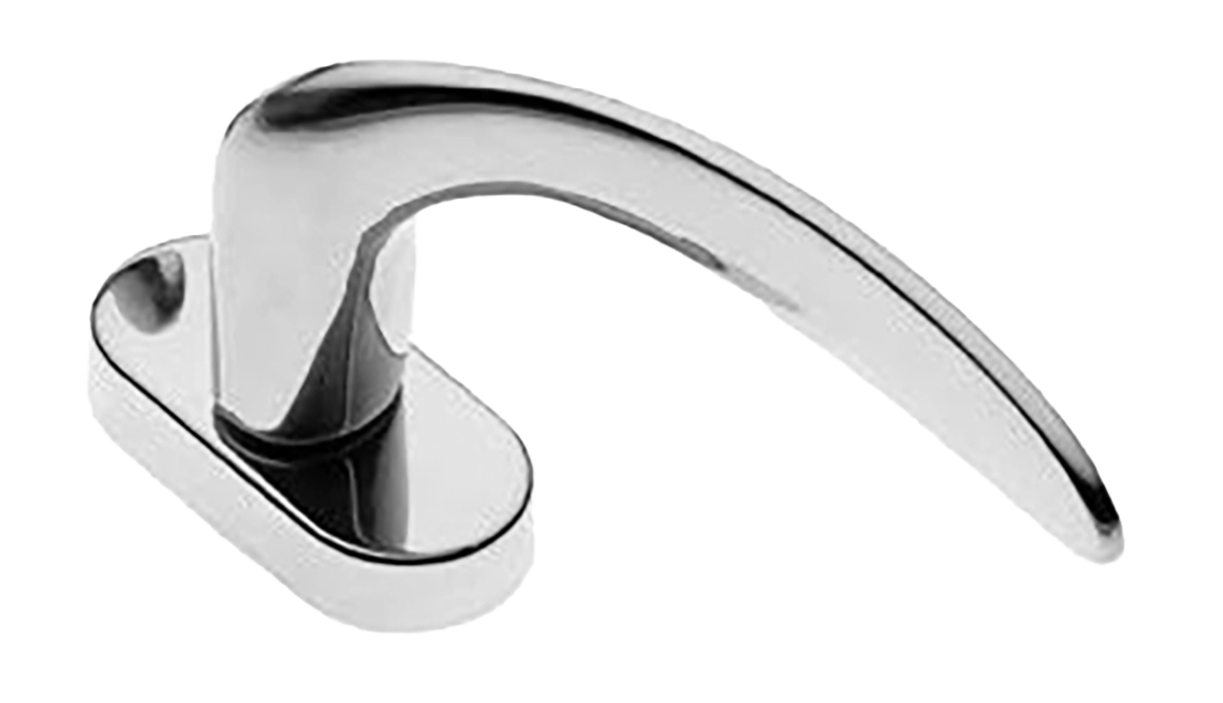 Ручка оконная COBRA W1 CRO на прямоугольной розетке, цвет хром, латунь фото купить в Махачкале