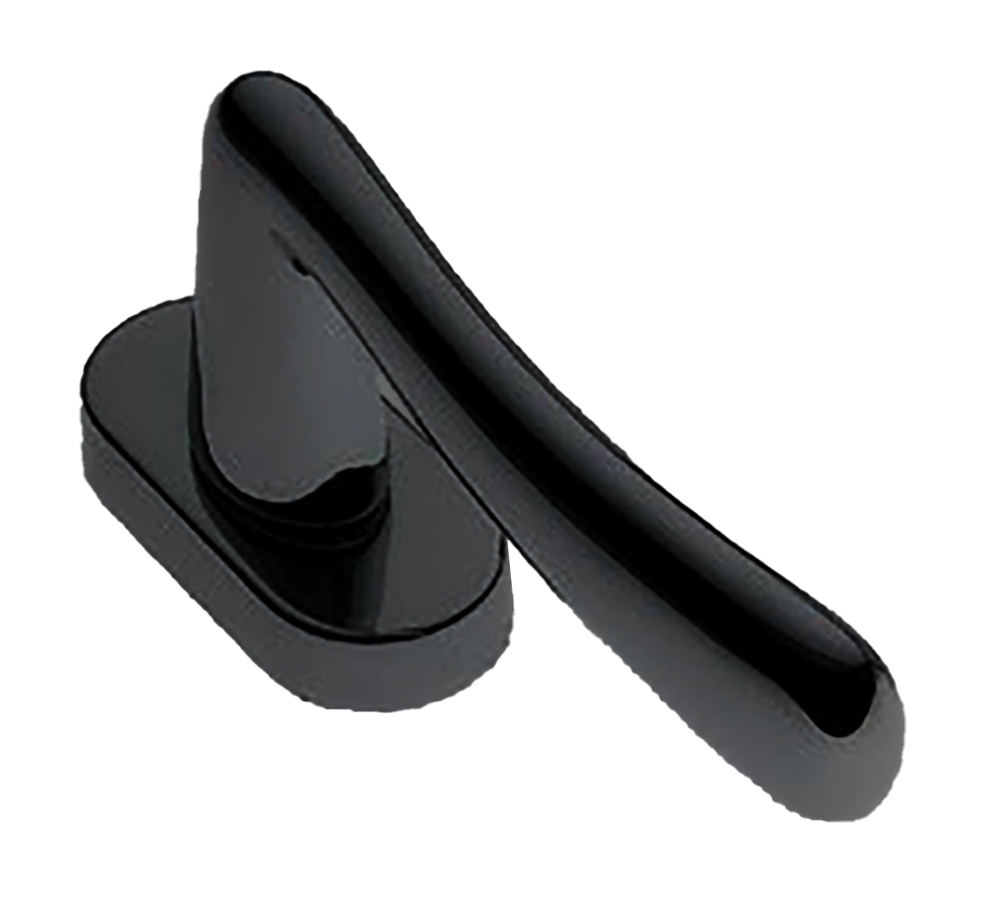 Ручка оконная COCKATOO W1 NERO на прямоугольной розетке, цвет черный, латунь фото купить в Махачкале