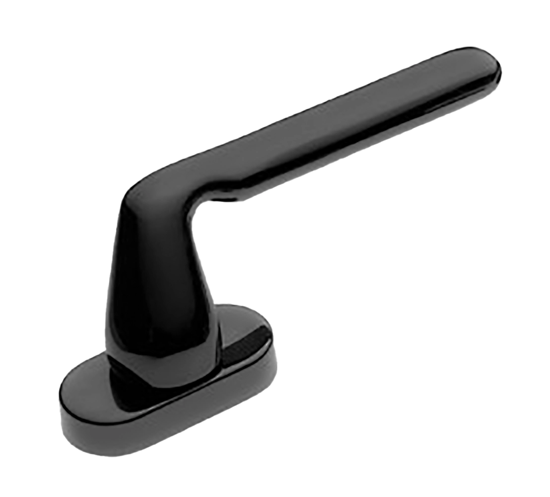 Ручка оконная NIRVANA W1 NERO на прямоугольной розетке, цвет черный, латунь фото купить в Махачкале