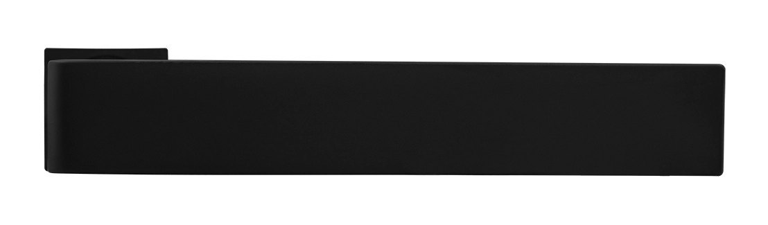Ручка дверная HORIZONT-SM NERO-ST с невидимой квадратной розеткой, цвет черный soft-touch, ЦАМ фото купить в Махачкале