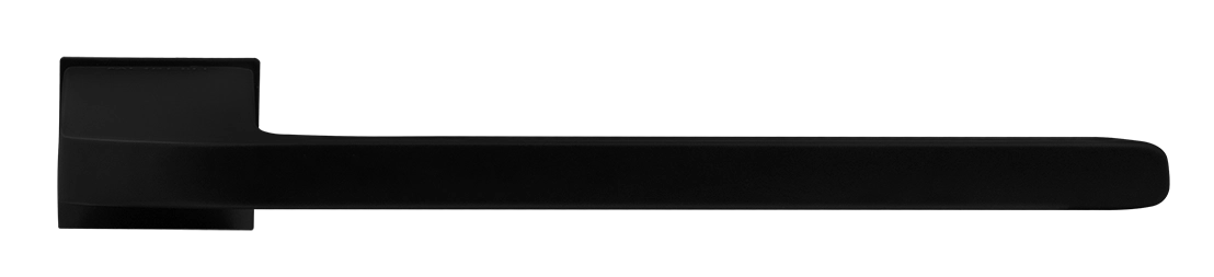 Ручка дверная SPUTNIK-SM NERO-ST с невидимой квадратной розеткой, цвет черный soft-touch, ЦАМ фото купить в Махачкале