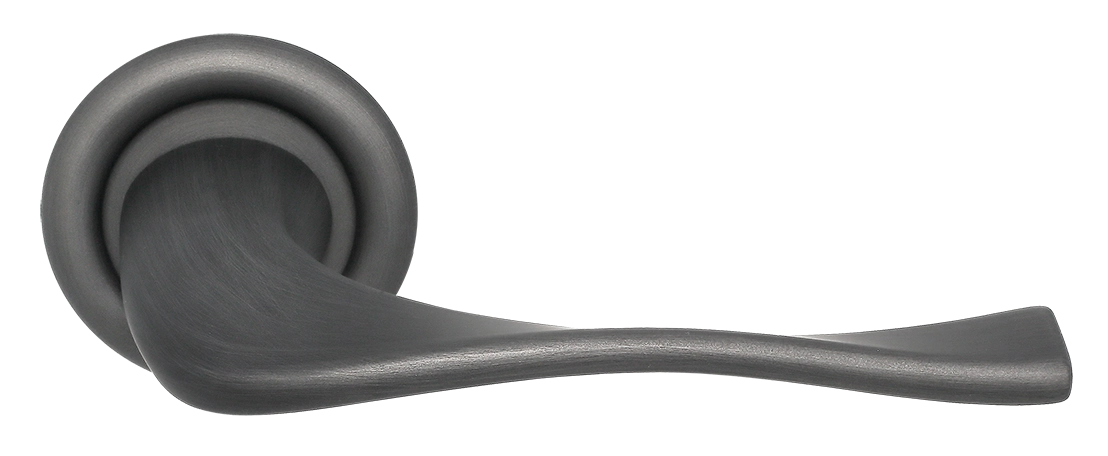 Ручка дверная SKYSCRAPER R7 SST на круглой розетке, цвет Летняя гроза/Summer Storm фото фурнитура Махачкала