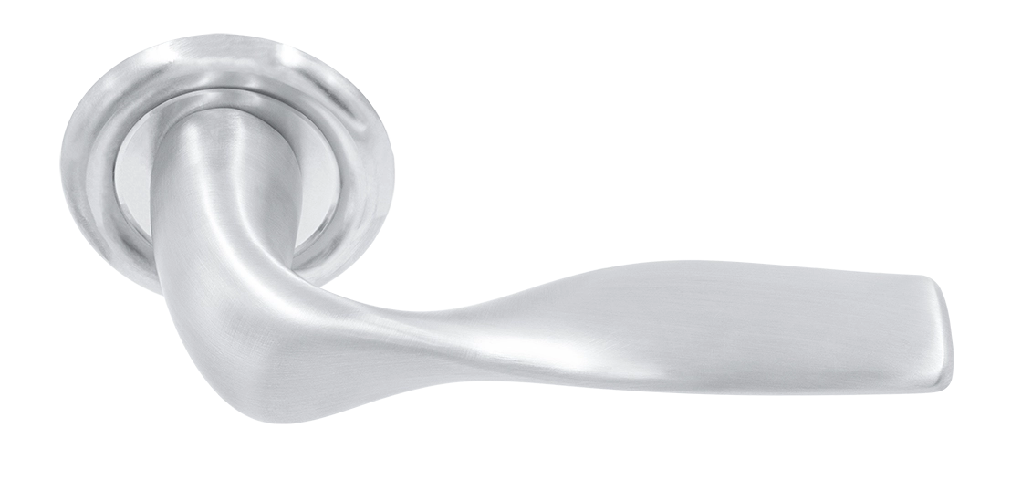 Ручка дверная LVB R7 WF на круглой розетке, цвет Зимняя стужа/Winter Frost фото купить Махачкала