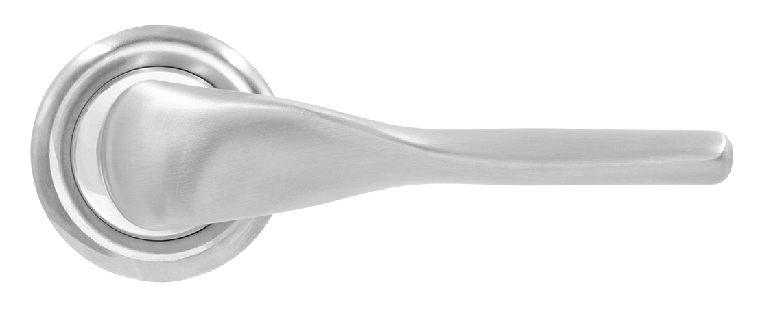 Ручка дверная LVB R7 WF на круглой розетке, цвет Зимняя стужа/Winter Frost фото купить в Махачкале