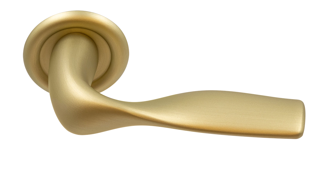 Ручка дверная LVB R7 AH на круглой розетке, цвет Осенний мёд/Autumn Honey фото купить Махачкала