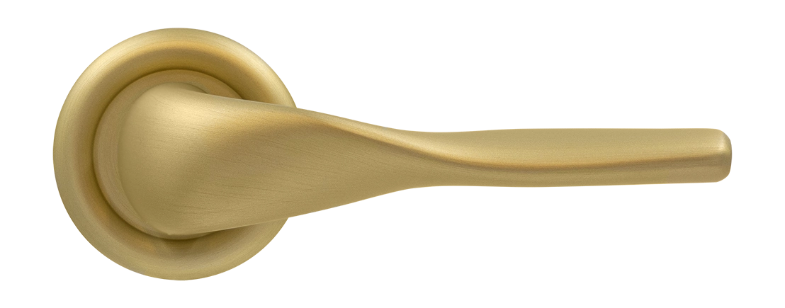 Ручка дверная LVB R7 AH на круглой розетке, цвет Осенний мёд/Autumn Honey фото купить в Махачкале