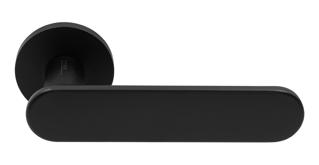 Ручка дверная MH-65-R6 R6 SEMPIONE BL на круглой розетке, цвет черный фото купить Махачкала