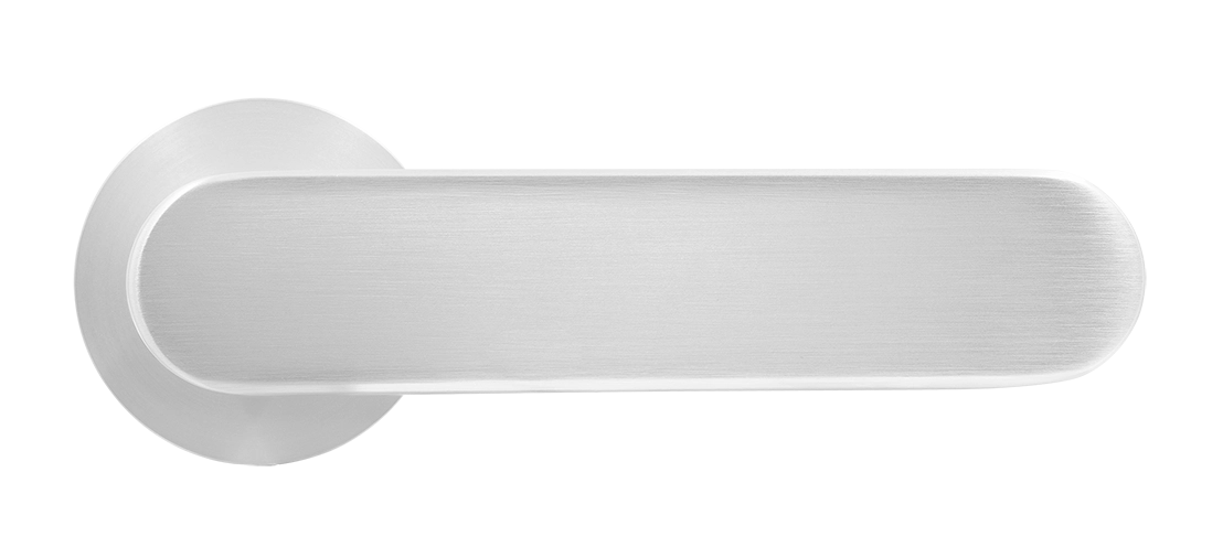 Ручка дверная MH-65-R6 SEMPIONE SC на круглой розетке, цвет матовый хром фото купить в Махачкале