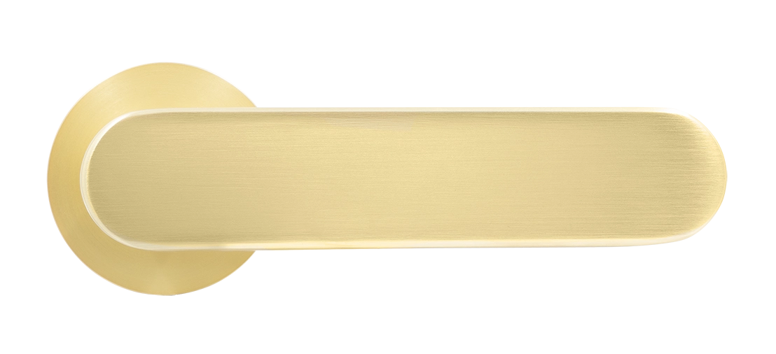 Ручка дверная MH-65-R6 SEMPIONE MSG на круглой розетке, цвет матовое сатинированное золото фото купить в Махачкале