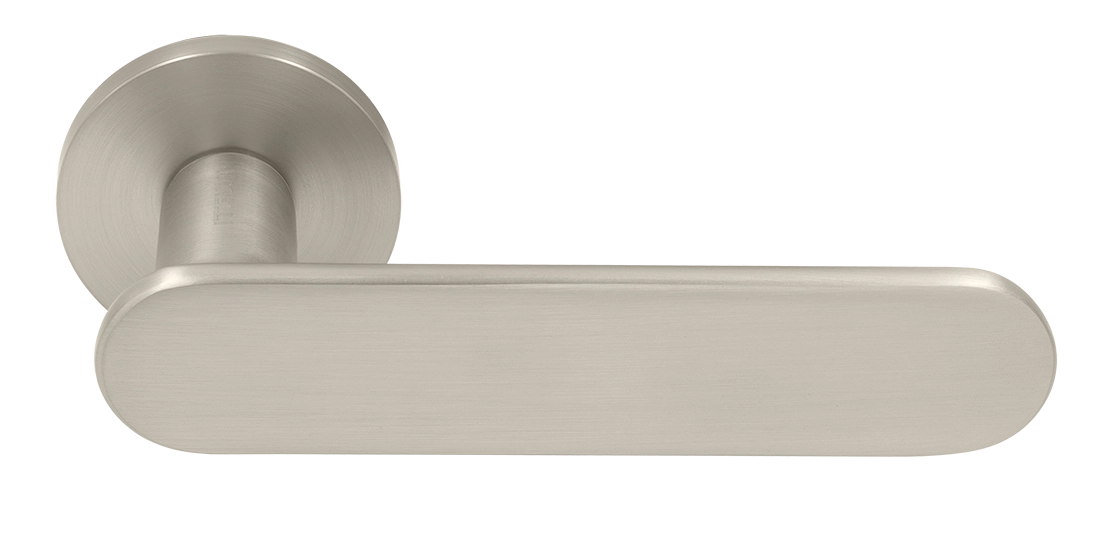 Ручка дверная MH-65-R6 SEMPIONE MSN на круглой розетке, цвет матовый сатинированный никель фото купить Махачкала