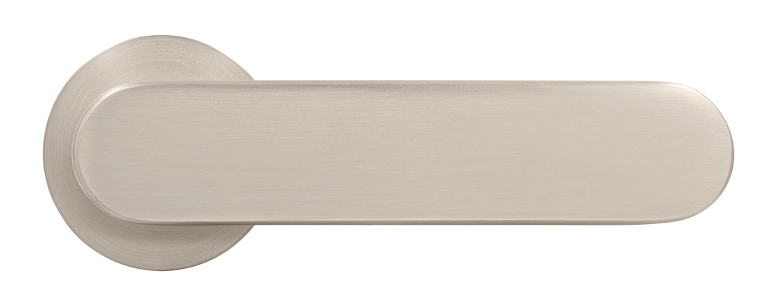 Ручка дверная MH-65-R6 SEMPIONE MSN на круглой розетке, цвет матовый сатинированный никель фото купить в Махачкале