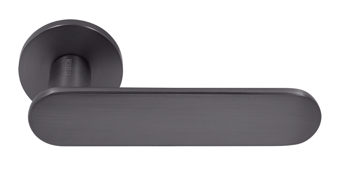 Ручка дверная MH-65-R6 R6 SEMPIONE GR на круглой розетке, цвет графит фото купить Махачкала