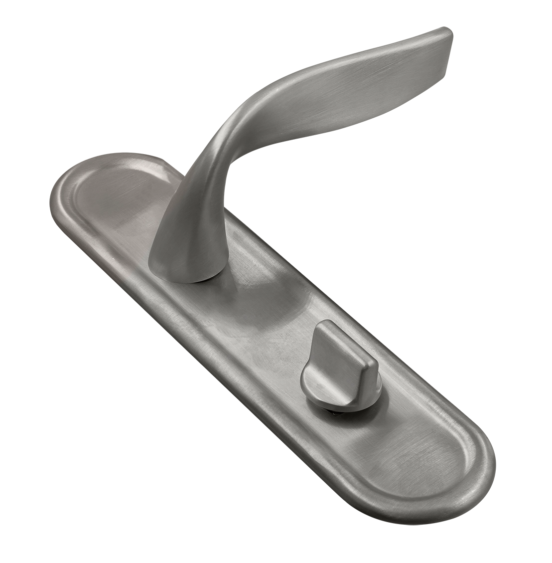 Ручка дверная SKYSCRAPER PLR WC WF на планке под сантехническую завертку, цвет Зимняя стужа/Winter Frost фото купить Махачкала