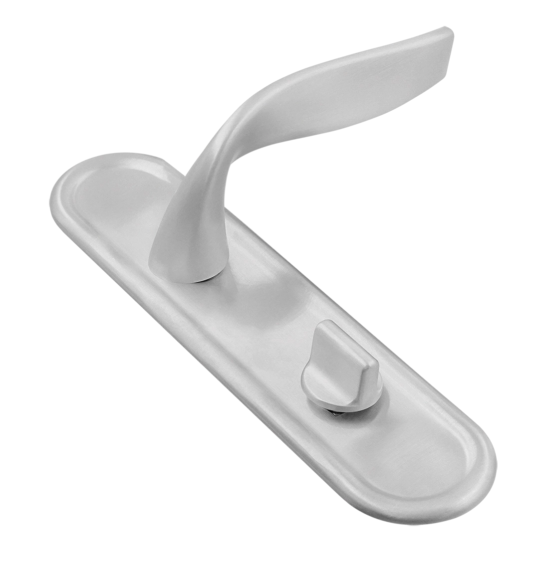 Ручка дверная SKYSCRAPER PLR WC SSW на планке под сантехническую завертку, цвет Стокгольмский снегопад/Stockholm Snowfall фото купить Махачкала