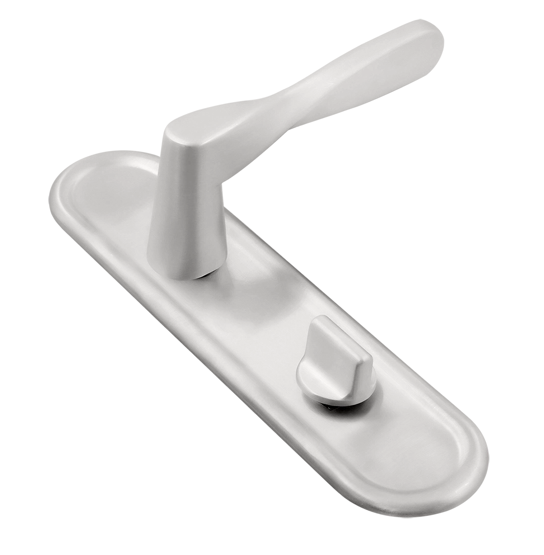 Ручка дверная THE OLYMPICS PLR WC SSW на планке под сантехническую завертку, цвет Стокгольмский снегопад/Stockholm Snowfall фото купить Махачкала