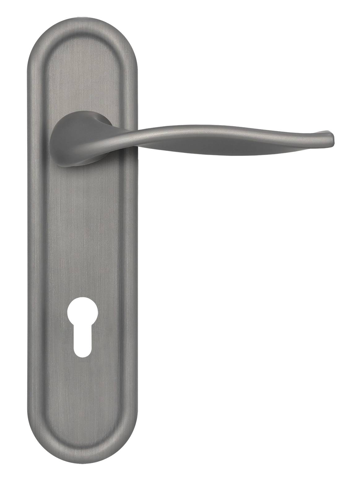 Ручка дверная SKYSCRAPER PLR KH WF на планке под ключевой цилиндр, цвет Зимняя стужа/Winter Frost фото купить Махачкала