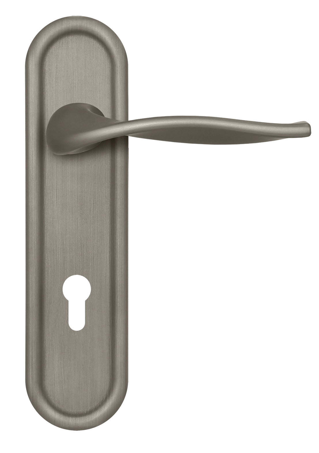 Ручка дверная SKYSCRAPER PLR KH SMI на планке под ключевой цилиндр, цвет Весенняя дымка/Spring Mist фото купить Махачкала