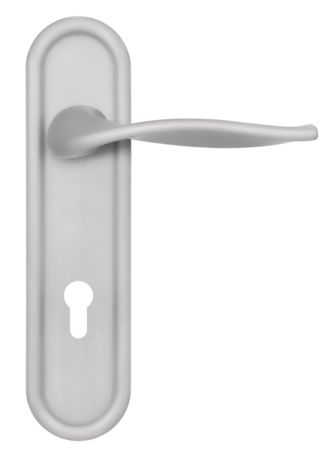 Ручка дверная SKYSCRAPER PLR KH SSW на планке под ключевой цилиндр, цвет Стокгольмский снегопад/Stockholm Snowfall фото купить Махачкала