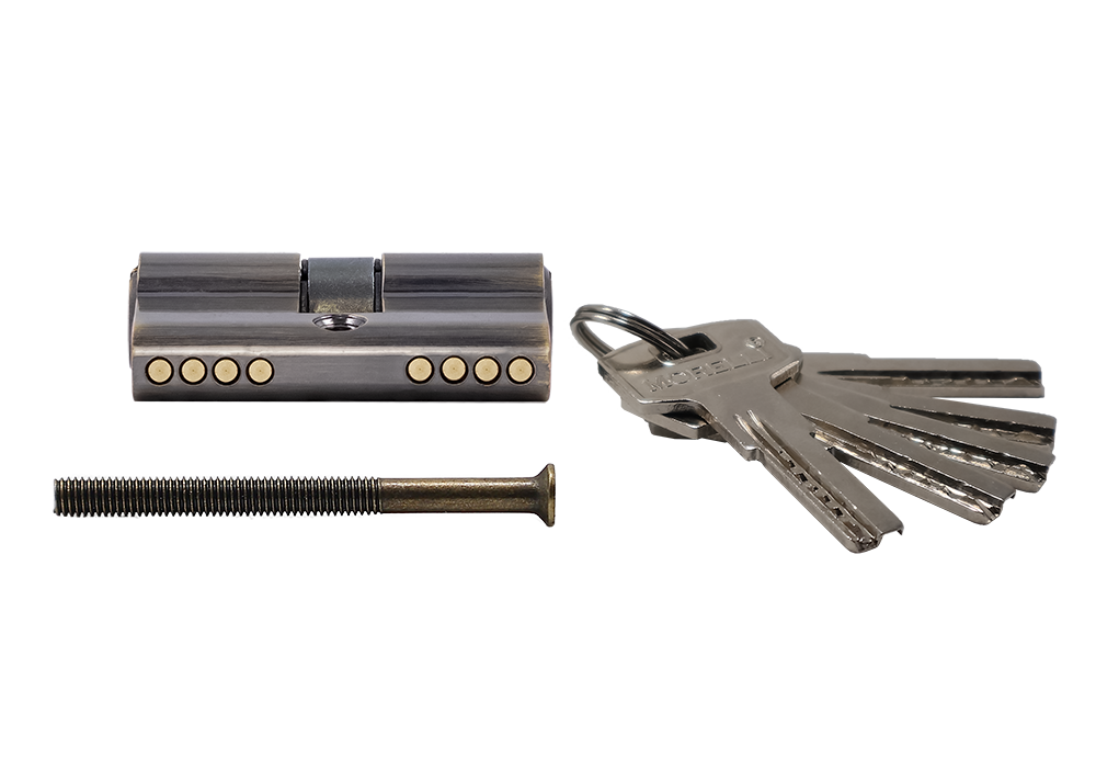 Ключевой цилиндр высокой секретности HS 50C AB (50мм), цвет античная бронза фото купить в Махачкале