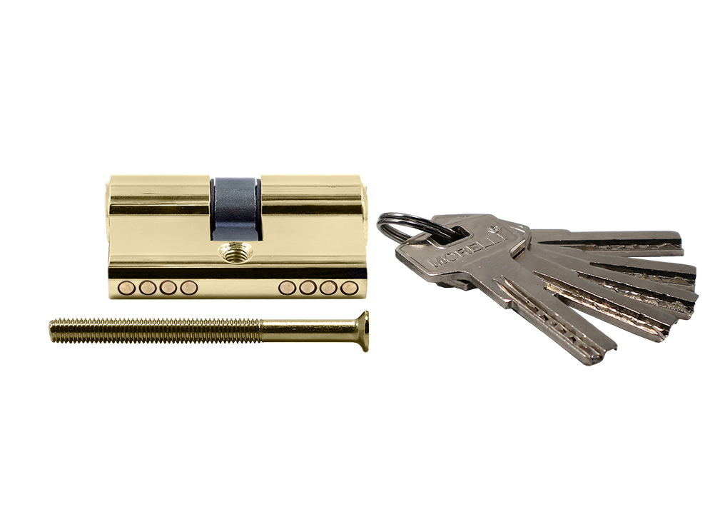 Ключевой цилиндр высокой секретности HS 50C PG (50мм), цвет золото фото купить в Махачкале