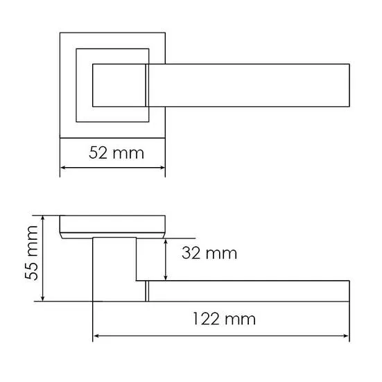 Комплект дверных ручек MH-28 BL-S + защёлка бесшумная 1895P BL + петли врезные универсальные MSN 100X70X2.5-4BB BL (2шт), цвет черный фото купить в Махачкале