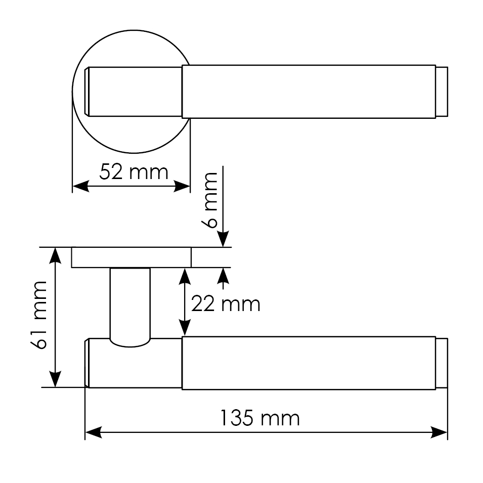 Комплект дверных ручек MH-57-R6T BL + завертка сантехническая MH-WC-R6T BL + защёлка бесшумная M1895 BL + петли врезные универсальные MSN 100X70X2.5-4BB BL (2шт), цвет черный фото купить в Махачкале