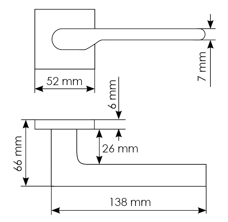 Комплект дверных ручек MH-53-S6 W + сантехническая завертка MH-WC-S6 W, цвет белый фото купить в Махачкале