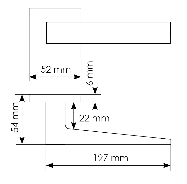 Комплект дверных ручек MH-54-S6 BL с заверткой MH-WC-S6 BL + замок M1895 BL, цвет черный фотомореллиМахачкала